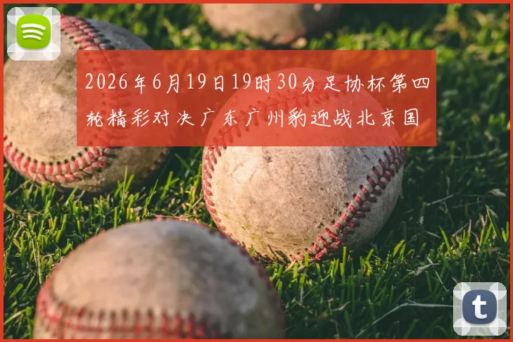 2026年6月19日19时30分足协杯第四轮精彩对决广东广州豹迎战北京国安